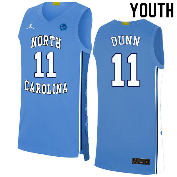 Youth #11 D'Marco Dunn North Carolina Tar Heels College Basketball Jerseys Sale-Blue